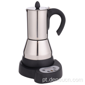 Máquina de Espresso Moka de aço inoxidável elétrico italiano